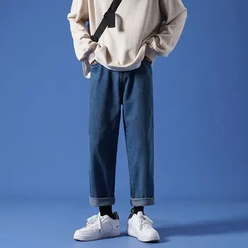 Neploha Základné Bežné Denim Džínsy Mužov Rovno Vintage Nohavice Streetwear Oblečenie pre Mužov Harajuku Nohavice Kpop