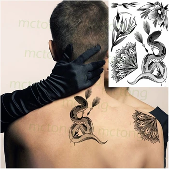 Nepremokavé Dočasné Tetovanie Nálepky Scorpion Lietať Vtáky Tmavé Mraky Falošné Tattos Flash Tetovanie Tatouage pre Ženy Muži