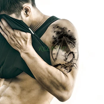 Nepremokavé Dočasné Tetovanie Nálepky Scorpion Lietať Vtáky Tmavé Mraky Falošné Tattos Flash Tetovanie Tatouage pre Ženy Muži