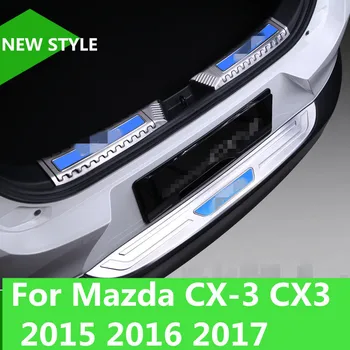 Nerezová Oceľ zadný zadný kufor Parapet Šúchať Doska Ochrany peda Auto príslušenstvo Pre Mazda CX-3 CX3 2016 2017