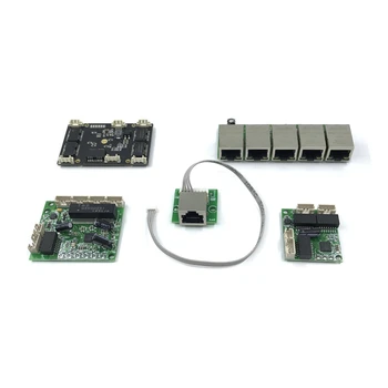 Neriadené 5port 10/100M priemyselný Ethernet switch modul Doska Ethernet PCBA rada OEM Auto-detekčných Portov