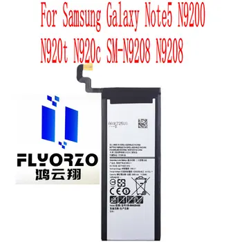 New Vysoká Kvalita 3000mAh EB-BN920ABE Batérie Pre Samsung Galaxy Note5 N9200 N920t N920c SM-N9208 N9208 Mobilný Telefón