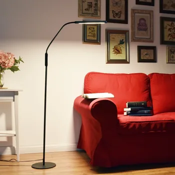Nordic Očí-ochranné LED Gooseneck Poschodí Lampa 8W 5 Farebných Režimov Moderná Lampa na Čítanie pre Obývacej Izby, Spálne, Nočná Lampa Klavír