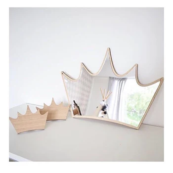 Nordic drevené swan sneh na horských motýľ, láska bat detskej izby acrlic dekoratívne zrkadlo nástenné dekorácie, bytové zariadenie