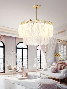 Nordic pierko lampa spálňa lampa moderný minimalistický svetlo luxusnom štýle luster osobnosti v teple obývačky romantický iny dievča