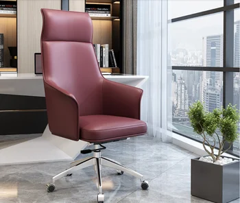 Nordic počítač stoličky moderný jednoduchý kotvy výťah rotujúce ergonomické späť domov pohodlné kancelárske kreslo kožené kreslo