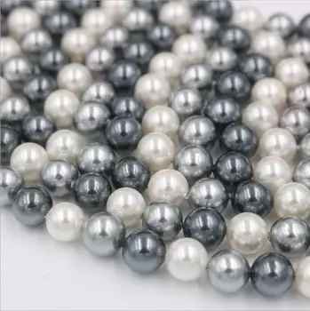 Nové 1015+++1pc Výrobcovia predávať multi color zmiešané prírodné perly korálky, rovno otvor 6-12 mm Shell Perly