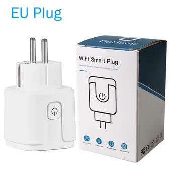 Nové 16A EÚ Wifi Zásuvky Smart Home Časovač Plug 100-250V Podporu Alexa Domovská stránka Google Voice Control Smarthome Automatizácie
