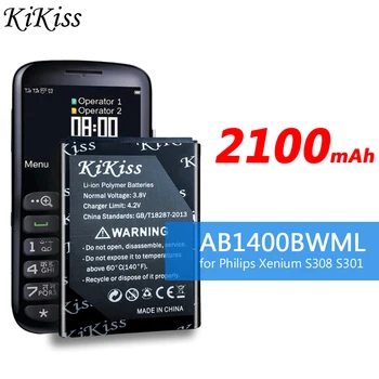 Nové AB1400BWML Výmena Batérie Pre PHILIPS S308 CTS308 pre Xenium Plná Kapacita 2100mAh