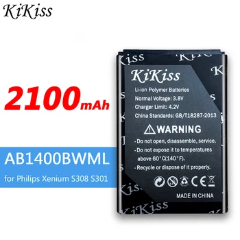 Nové AB1400BWML Výmena Batérie Pre PHILIPS S308 CTS308 pre Xenium Plná Kapacita 2100mAh