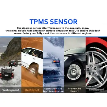 Nové Auto TPMS Bezdrôtový Auto Sledovanie Tlaku v Pneumatikách Systém So 4 Vnútornými Anti-theft Senzory Pre Toyota U912-TJ Auto Príslušenstvo