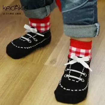 Nové Dorazí Detská Obuv Vzory Ponožky Pekný Krásne Gentleman Chlapci Nosia Bavlna GZ30