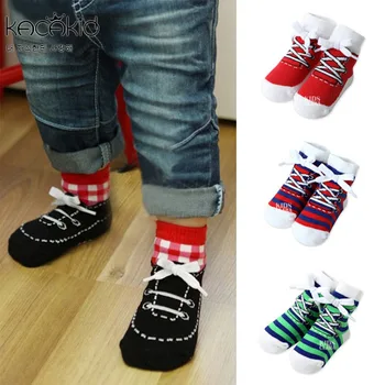 Nové Dorazí Detská Obuv Vzory Ponožky Pekný Krásne Gentleman Chlapci Nosia Bavlna GZ30