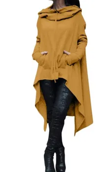 Nové Európske a Americké farbou dlhý s kapucňou vesty na jeseň a v zime roku 2018