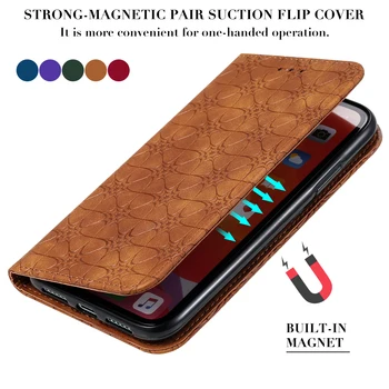 Nové Kože Flip puzdro Pre iPhone 11 Pro Max X XR XS SE 2020 6 7 8 Plus Odolné Plastický Vzor Kartu Úplný ochranný Kryt