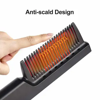 Nové LCD Fúzy Straightener Hair Straightener forwomen Špirála Elektrická Žehlička na Vlasy Kefka Professional Straightener Fúzy Salón Krásy
