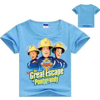 Nové Letné Bavlna Cartoon Hasič Sam Funny T-Shirt Chlapcov Krátke Rukávy T Shirt Deti Topy Dievčatá Tee Dieťa Oblečenie, Detské Kostýmy