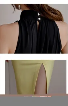 Nové Letné Ženy Sukne Nastaviť 2020 Módne Čierne Sieťované Tričko Bez Rukávov Topy + Vysoký Pás Split Ceruzku Sukne Oblek
