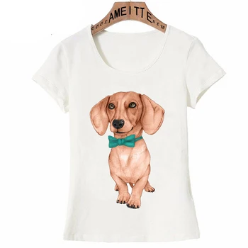 Nové Módne Pet Jazvečík Krásne Dievča, T-Shirt Roztomilý Ženy T-Shirt Krásne Na Wiener Psa Dizajn Príležitostné Letné Topy Žena Tees