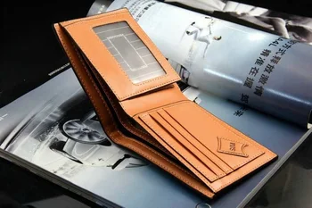 Nové Módne značky Dizajnér business Mužov, kožené peňaženky krátke kabelku držiteľa karty Peňaženky