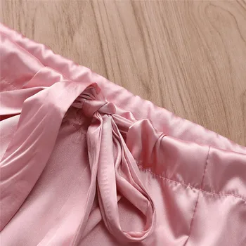 Nové Módne Ženy Pevné Ružové Slim Wrap Asymetrický Obväz Čipky Strane Split Cigán Prikryť Bodycon Dlhé Sukne Dno