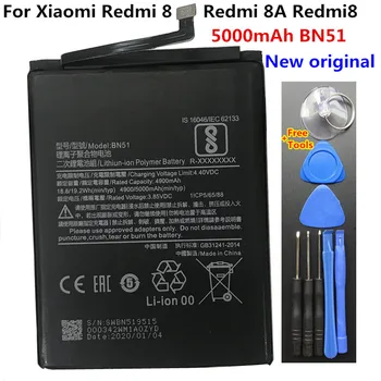 Nové Originálne Náhradné Batérie 5000mAh BN51 Pre Xiao Redmi 8 Redmi 8A Redmi8 Mobilného Telefónu, Batérie +Nástroje