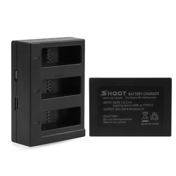 Nové Tri Porty USB Nabíjačku s 3ks 1220mAh Batériu pre GoPro Hero 5 Black Kamery Go Pro Plnenie Príslušenstvo Sada
