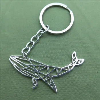 Nové Veľryba Kľúčenky Módne Geometrické Šperky Veľryba Auto Keychain Taška Keyring Pre Ženy Muži