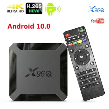 Nové X96Q Android 10.0 Smart TV BOX 2 GB, 16 GB Allwinner H313 Quad Core 4K Mini Set-top rýchly tv box 2.4 G Wifi Youtube pk X96