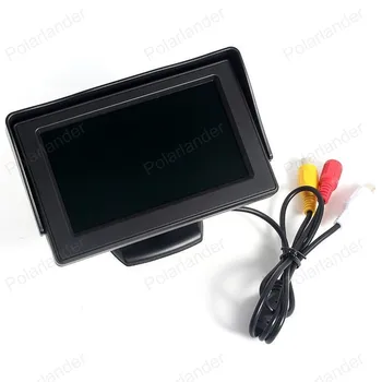 Nové! bezdrôtový Vysielač 4.3 palcový TFT LCD auto zadné view monitor Bezdrôtový nočné videnie auto zadná kamera