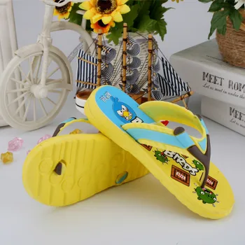 Nové letné sandále pre dievčatá Flip flops papuče cartoon dieťa Boys batoľa Pláže topánky priedušná Deti outdoor deti papuče