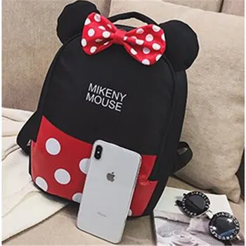 Nové módne dievča Mickey batoh vysokej kvality mládež plátno batoh študentka taška cez rameno batoh mochila