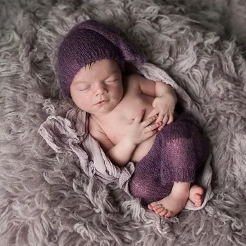 Nové narodené dieťa fotografie mohair ručne pletené oblečenie, 17 farieb novorodenca foto rekvizity strech dieťa háčkovanie oblečenie fotografie strieľať