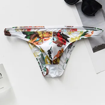 Nové pánske spodné Prádlo U Vypuklé Taška Hip Sexy Móda Tlačené Bikini pánske Slipy Pohodlné, Priedušné Kvalitné Mužskej Nohavičky