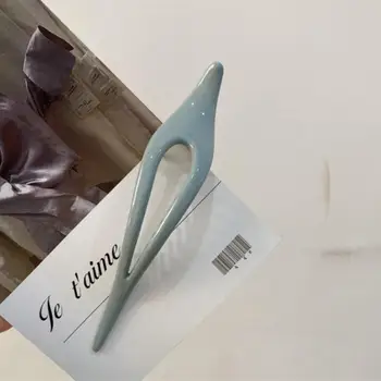 Nové temperament Morandi farba vlásenky top klip Módny dizajn farba odkvapkávanie plastové duckbill klip Pre Ženy Veľkého Copu Klip