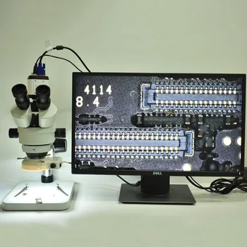 Nový C mount Adaptér 0,5 X Zameranie Nastaviteľné Trinocular Stereo Mikroskopom 3,5 X-90X Kontinuálne Zoom+2.0 MP 1080P VGA USB, BNC Fotoaparát
