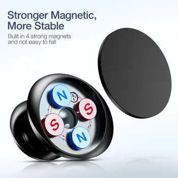 Nový Magnetický Držiak do Vozidla Otáčanie 360 Univerzálny Magnetický Držiak Pre Telefón Auta GPS Držiak