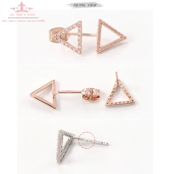 Nový Príchod Módne Jednoduché Punk Trojuholník Náušnice Crystal Geometrie Stud Náušnice Šperky pre Ženy Darček
