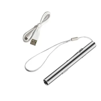 Nový Príchod Ruke Pero Svetlo USB Nabíjateľné Mini Energeticky úsporné Svietidlo LED Baterka + Nehrdzavejúca Oceľ Klip Super Jasné