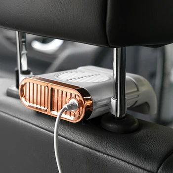 Nový USB Auto Ventilátor autosedačky Späť Ventilátor 3-Rýchlosti Tichý Gale Chladenie Mini autosedačky Ventilátor