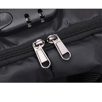 Nový USB Nabíjanie Anti Theft nylon Bežné Batoh Mužov Batohy Móda Cestovanie Školské Tašky Bagpack hologram na predaj