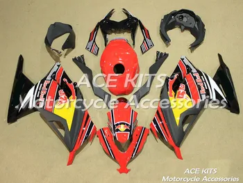 Nový motocykel, ABS Kapotáže Pre Kawasaki Ninja300 Roky 2013-2017 Vstrekovanie Bodywor udivujúce červená čierna ACE Č. 810