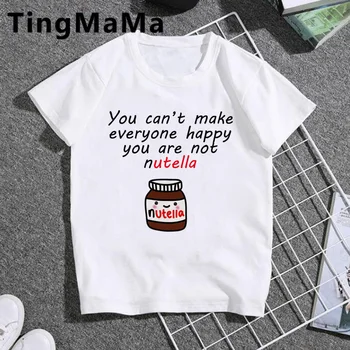 Nutella mladiství mladiství veľké obťažovať tričko cartoon e dievča dziecko oblečenie baby