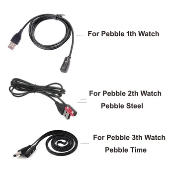 Náhradné USB Nabíjanie Nabíjací Kábel, Nabíjačka, USB Kábel pre Kamienkové 1th Hodinky / 2. Ocele / 3. Čas Smart Hodinky Smartwatch