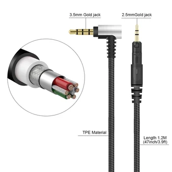 Náhradný Kábel Predlžovací Kábel Drôt pre Audio-Technica ATH-M50x ATH-M60x ATH-M40x ATH-M70x ATH M50X M40X M60X M70X Slúchadlá