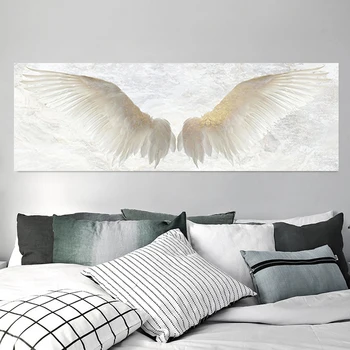 Nástenné Plagáty A Tlač Biele Anjelské Krídla Vintage Wall Art Plátno Na Maľovanie Krídla Umenie Stenu Obrázok Pre Obývacia Izba Dekor