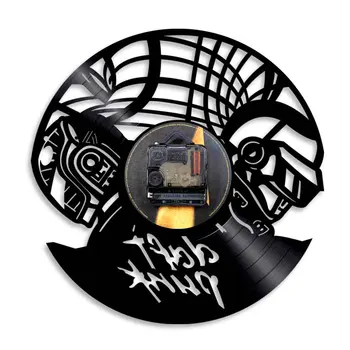 Návrh Punková Kapela Vinyl Hodiny LED Osvetlenie Farby pre Nástenné svetlá Diaľkové ovládanie Moderné Podsvietenie Domova
