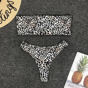 OMKAGI Sexy Plavky Ženy Kvetinový Tlač Bikini Set Plavecké plavky plážové oblečenie Plavky, Plavky Ženy High Cut Bikini 2019