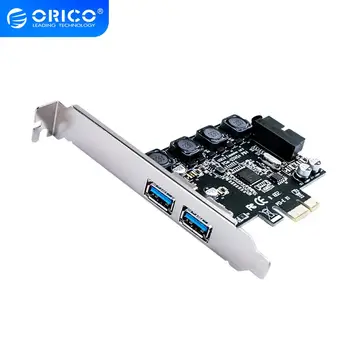 ORICO PCIE na USB3.0 hub 19pin Front-čelia Rozširujúca Karta 2 Port USB 3.0, PCI-E Express card 5Gbps Super High Speed Adapter