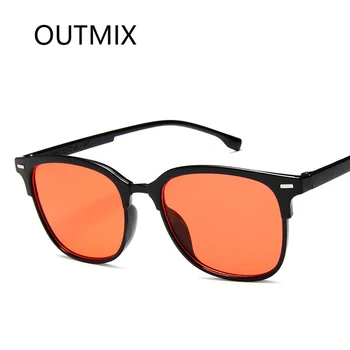 OUTMIX 2020 Námestie slnečné Okuliare Ženy Značky Dizajnér Retro Hnedá Transparentná Slnečné Okuliare Žena Luxusné Oculos De Sol Feminino